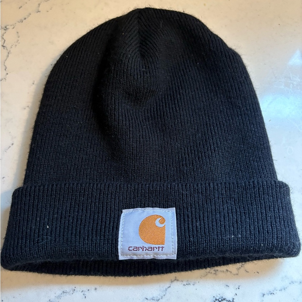 Carhartt Watch Cap Beanie Black Knit Workwear Outdoors Warm Hipster Dad